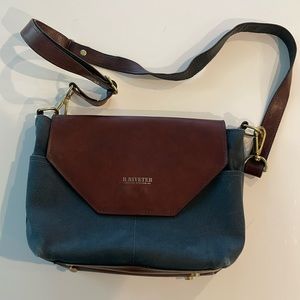 R.Riveter - blue canvas and brown leather